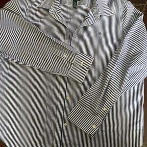 Ralph Lauren Navy and White Striped Shirt